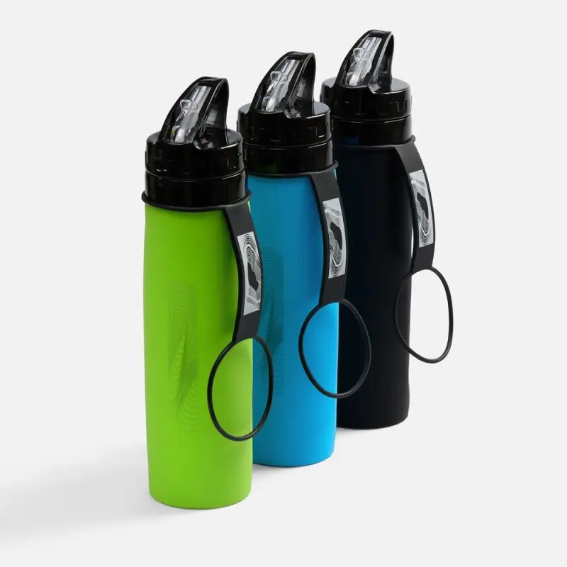 Складная бутылка для воды Langfossen, голубая