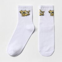 Носки "Желтый дракон", цвет белый, размер 20 Носки "Желтый дракон", цвет белый, размер 20