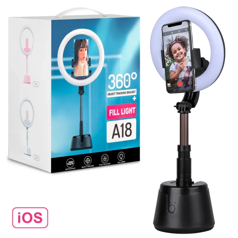 Подсветка Selfie с кронштейном для отслеживания A18 черная