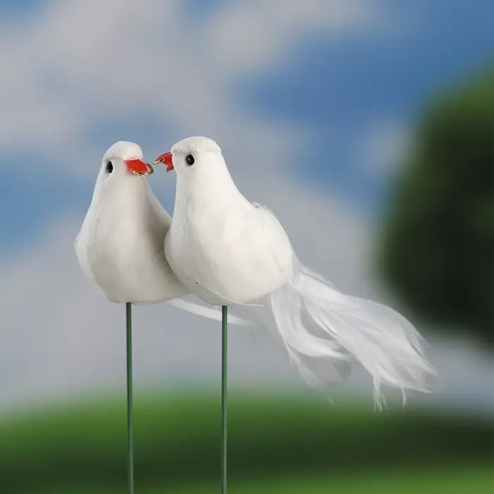 Штекер для комнатных растений "Голуби" 5*4*11 см / фасовка 24шт, цена за шт