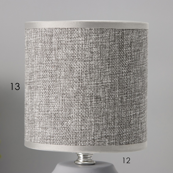 Настольная лампа с абажуром RISALUX «Румини», Е14, 40 Вт, серый, 13×13×27 см Настольная лампа с абажуром RISALUX «Румини», Е14, 40 Вт, серый, 13×13×27 см