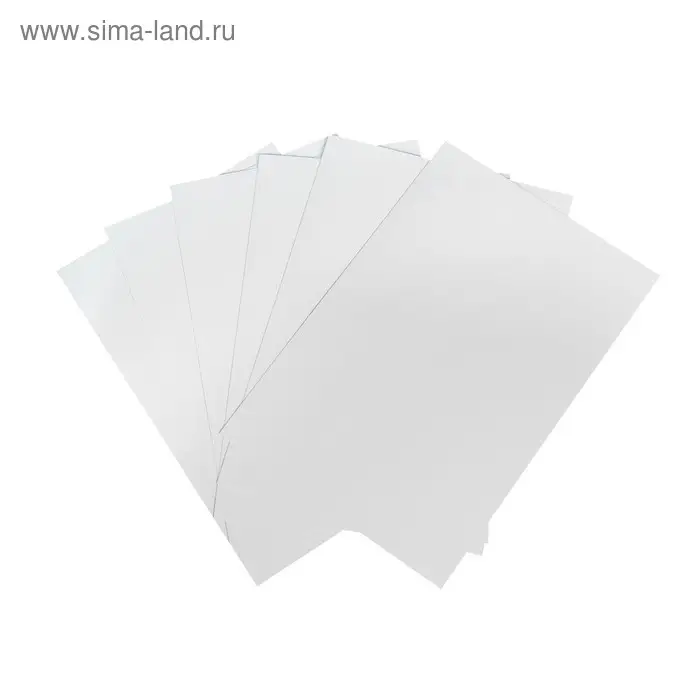 Картон белый А4 Calligrata, 8 листов, мелованный, 230-240г/м&sup2;, картонная обложка, в папке