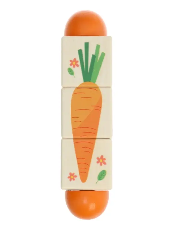 Кубики деревянные на оси  &laquo;Овощи&raquo; , 3 кубика