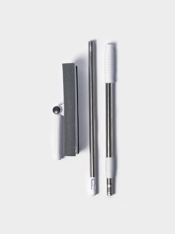 Окномойка с поролоновой насадкой Raccoon, телескопическая ручка, поворот на 180&deg;, 26&times;3,5&times;98(128)