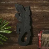 Панно настенное дерево "Геккон коричневый с гекконом" 1х11х30 см