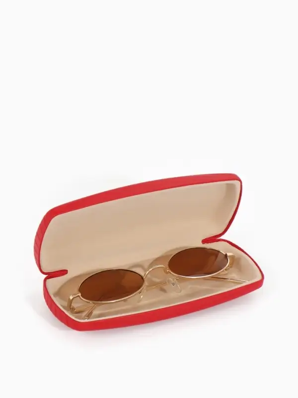 Футляр для очков Июнь2501, 16*6,5*3,5 см, хлопушка, красный