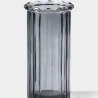Ваза стекло настольная "Кейли" 19х9,5 см, серый
