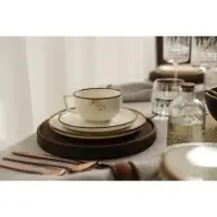 Чайная пара фарфоровая Magistro &laquo;Церера&raquo;, 2 предмета: чашка 250 мл, блюдце d=16,5 см, цвет белый