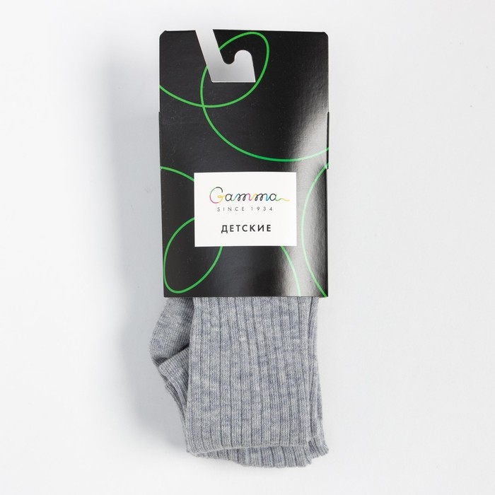 Колготки детские "Лапша", цвет серый меланж, рост 92-98 см