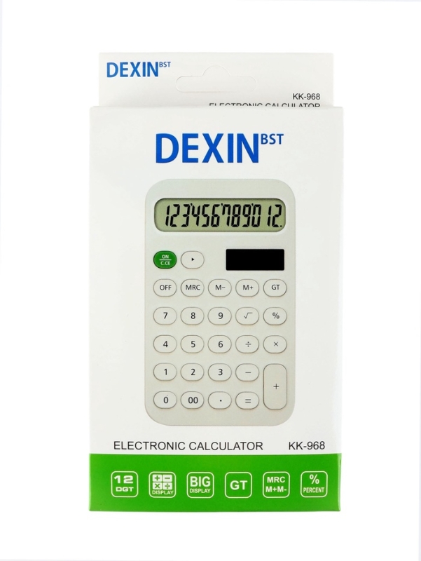 Калькулятор настольный 12-разрядный КК-968, белый