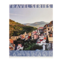 Комплект тетрадей из 4 штук, 96 листов в клетку Calligrata "Неделя отпуска", обложка мелованный картон, блок №2, белизна 75% (серые листы)