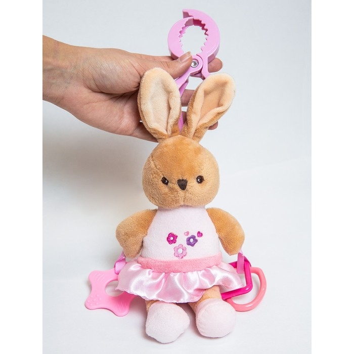 Подвеска мягкая &laquo;Зайка&raquo;, погремушка, прорезыватель, на кроватку, коляску, Mum&Baby