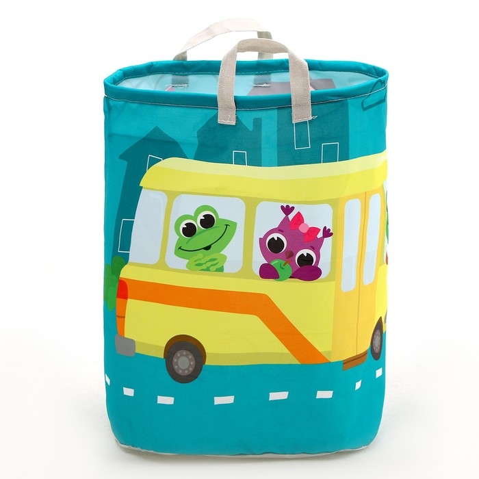 Корзина для хранения игрушек &laquo;Зверята&raquo;, 50 х 40 см, синяя