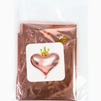 Воздушный шар фольгированный 18" &laquo;Сердце с короной&raquo;, набор 5 шт., розовое - золото