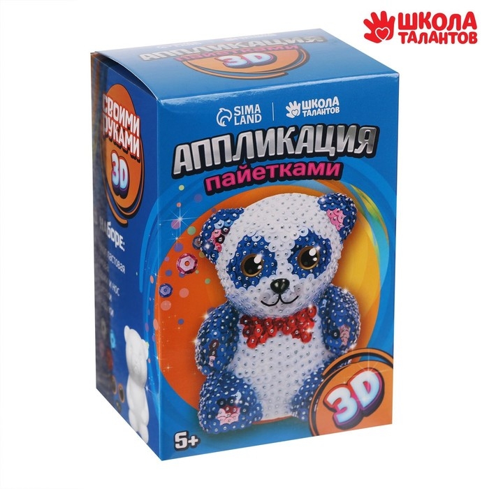 Аппликация пайетками &laquo;Панда&raquo;