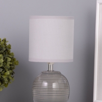 Лампа настольная "Бриз" 1х40Вт Е14 серый 13х13х25см