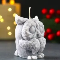 Свеча новогодняя "Филюшка" 50х65 мм, серый