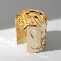 Браслет металл &laquo;Манжета&raquo; с выемками, цвет золото