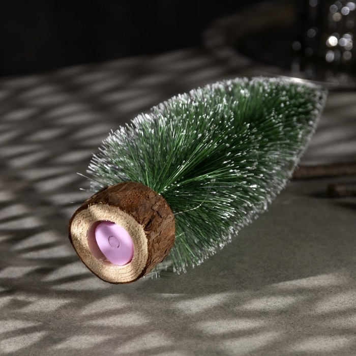 Светодиодная фигура &laquo;Ёлочка с гирляндой&raquo;, 8.5 &times; 28 &times; 8.5 см, пластик, батарейки LR41х2 (в комплекте), свечение мульти