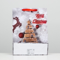 Пакет ламинированный "Деревянная ёлка" 32 х 42 х 12 Пакет ламинированный "Деревянная ёлка" 32 х 42 х 12