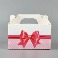 Упаковка для кондитерских изделий, под бенто - торт &laquo;Поздравляю&raquo;, 14&times;14&times;8 см