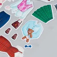 Наклейка-игра &laquo;Одень куклу. Школьный&raquo;, для скрапбукинга, творчества, пластик, 15&times;20 см