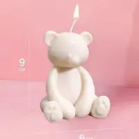 Свеча "Плюшевый Мишка" 6х6х9 см, соевый воск МИКС