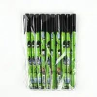 Ручка пластик пиши-стирай с колпачком "Коты", синяя паста, гелевая 0,5 мм