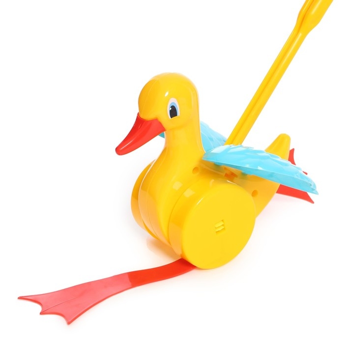Каталка с ручкой &laquo;Утёнок Кряк&raquo;, со звуковым устройством, МИКС