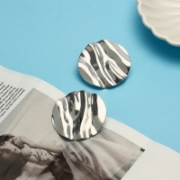 Клипсы &laquo;Тренд&raquo; круг, цвет серебро