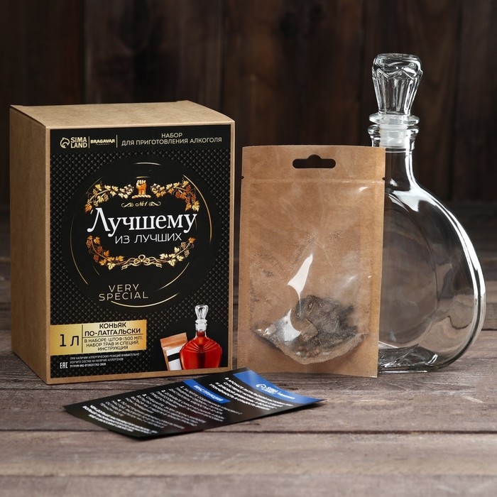 Набор для приготовления алкоголя «Коньяк»: набор трав и специй, штоф 500 мл., инструкция Набор для приготовления алкоголя «Коньяк»: набор трав и специй, штоф 500 мл., инструкция