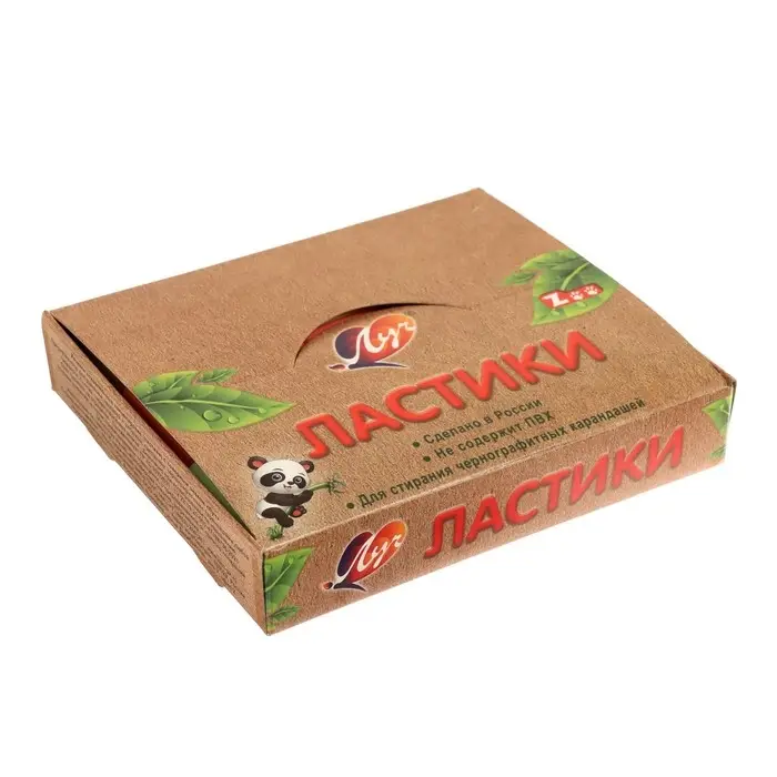 Ластик Луч "ZOO" Z1, термопластичная резина (35 х 25 х 8 мм) пастельный, МИКС