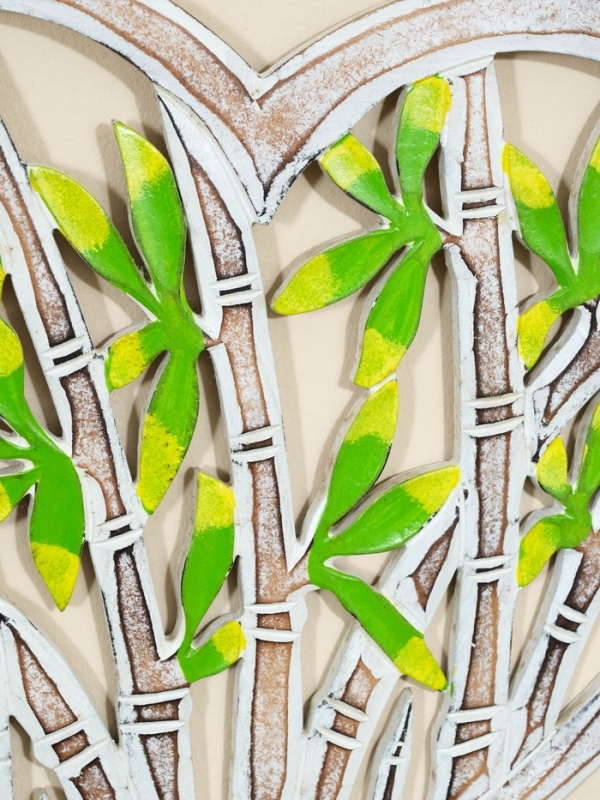 Панно резное МДФ Панно резное МДФ "Сердце бамбук", 40х40х0,6 см