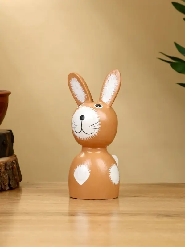 Набор сувенирный &laquo;Зайки&raquo;, h=15 см, h=13 см, h=10.5 см, дерево, коричневый