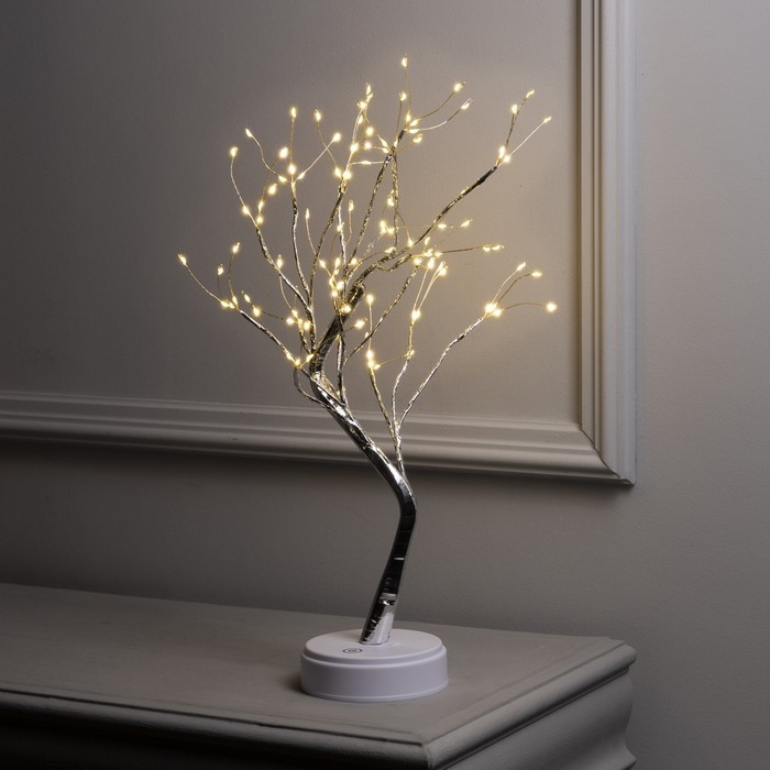 Светодиодный куст &laquo;Ива&raquo; 45 см, 108 LED, постоянное свечение, батарейки ААх3 (не в комплекте), USB, свечение тёплое белое