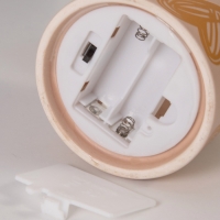 Светильник "Цилиндр" большие сердца LED 2хАА 8,5х8,5х17см