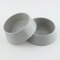 Набор коврик под миску "Вку-у-усно!" + 2 миски пластиковые серые