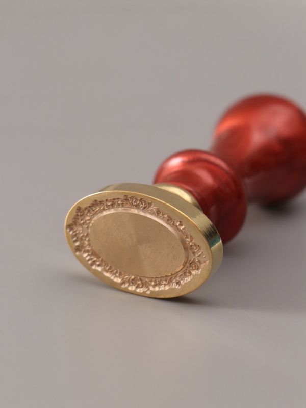 Печать для сургуча с пластиковой ручкой Печать для сургуча с пластиковой ручкой "Ажурная рамка. Овал" 6,3х3х2 см