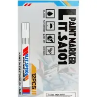 Маркер-краска, лаковый наконечник, пулевидный 4 мм, ширина линии 2.5 мм, синяя, цена за 1 штуку