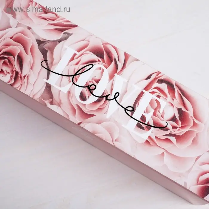 Коробка для макарун, кондитерская упаковка &laquo;Love&raquo;, 18 х 5.5 х 5.5 см