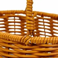 Корзина пластик 21 х 13 х 17 см, ручка13 см металл карскас коричневый