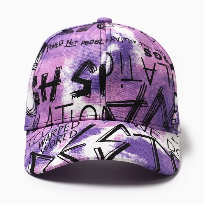 Кепка мужская MINAKU с надписями, цвет сиреневый, р-р 58 Кепка мужская MINAKU с надписями, цвет сиреневый, р-р 58