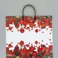 Пакет "Композиция ассорти", полиэтиленовый с пластиковой ручкой, 38 х 34 + 3 см, 90 мкм