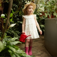 Платье для девочки MINAKU, цвет белый, рост 140 см Платье для девочки MINAKU, цвет белый, рост 140 см