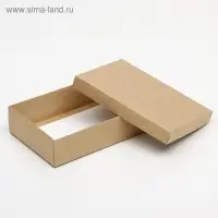 Коробка картонная без окна, крафт, 21 х 15 х 5 см