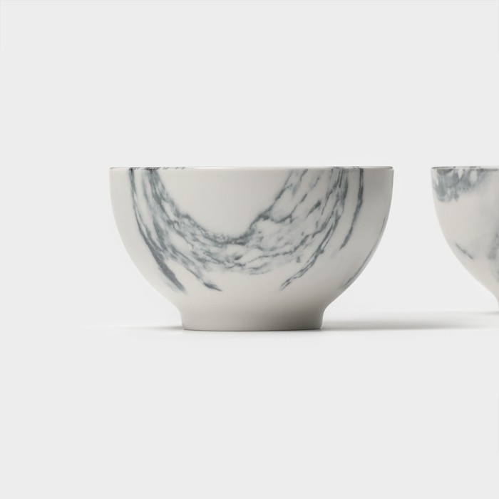 Набор салатников фарфоровых Magistro Real Marble, 380 мл, 11,6&times;6,5 см, 2 шт