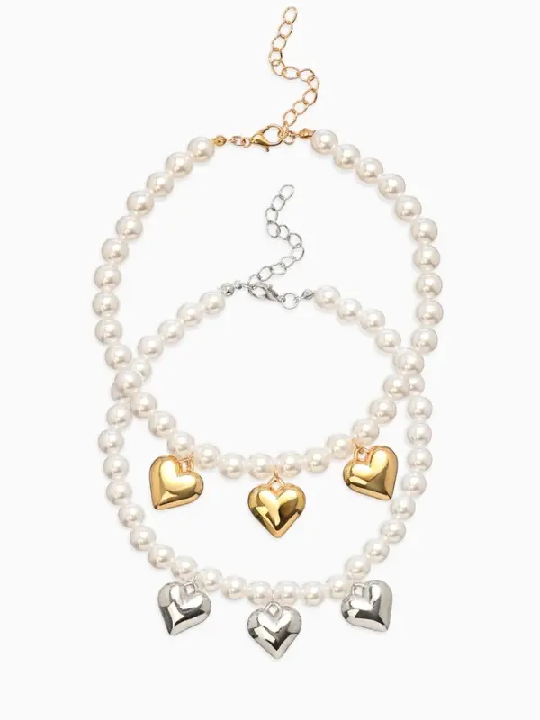 Обвес на штаны &laquo;Сердечки&raquo;, набор 2 шт. цветной