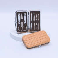 Набор маникюрный &laquo;Плетёнка&raquo;, 7 предметов, в футляре, цвет МИКС