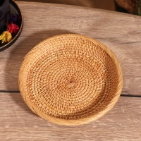 Тарелка плетёная 19х19х3 см, ротанг