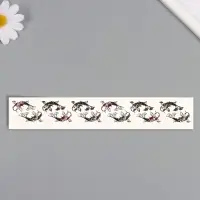 Переводная тату на тело чёрно-красная &laquo;Браслет. Рыбы Кои&raquo;, 20&times;3 см